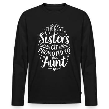 Aunt - Men's Premium Organic Long Sleeve Shirt - black - Front - Nico (187cm)