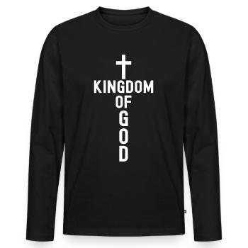 Christen Religion Evangelisch Bibel Jesus Kirche - Männer Premium Bio Langarmshirt - Schwarz - Vorne - Nico (187cm)
