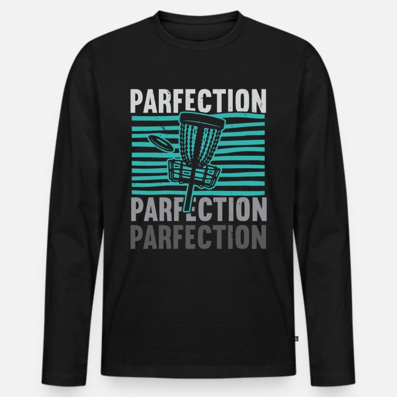 Parfection Disc Golf Frolf Freizeit-Werfer - Männer Premium Bio Langarmshirt - Schwarz
