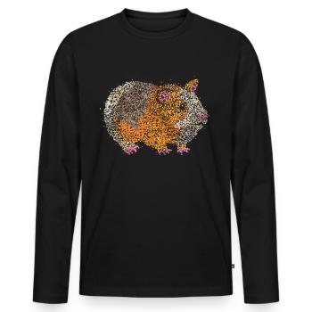 Cochon d’Inde Cochon - T-shirt manches longues Premium bio Homme - noir - Devant - Nico (187cm)