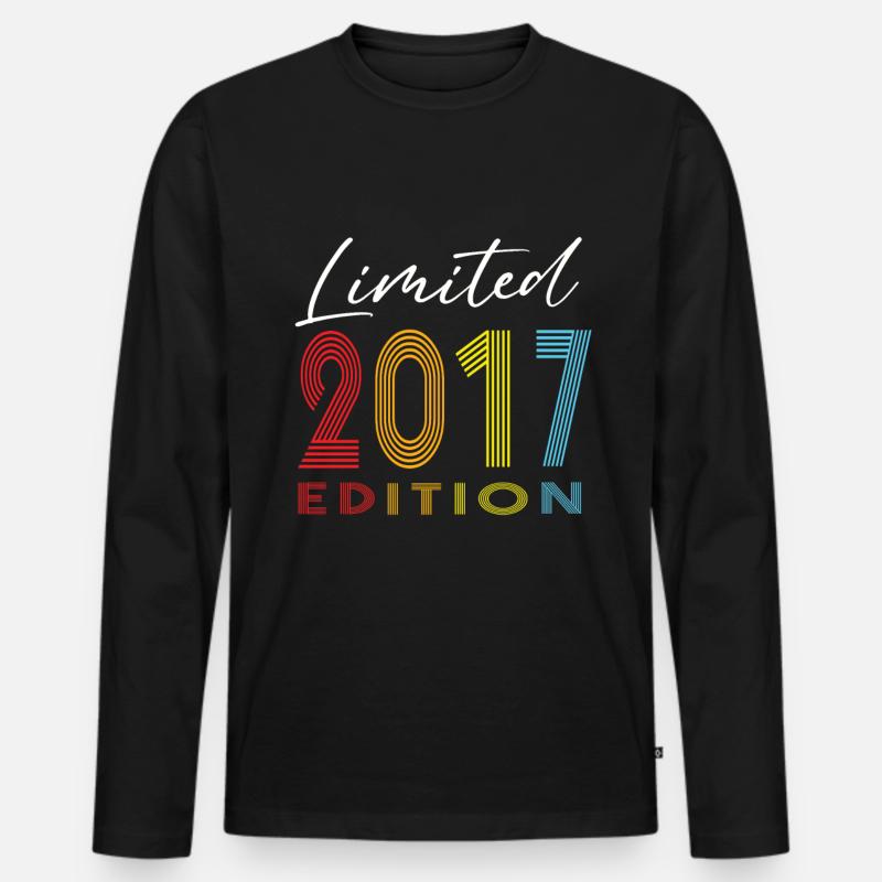 Limited Edition 2017 - Männer Premium Bio Langarmshirt - Schwarz