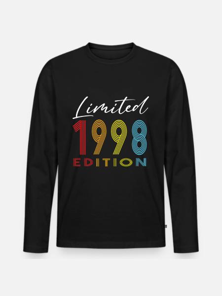 Édition limitée 1998 - T-shirt manches longues Premium bio Homme - noir