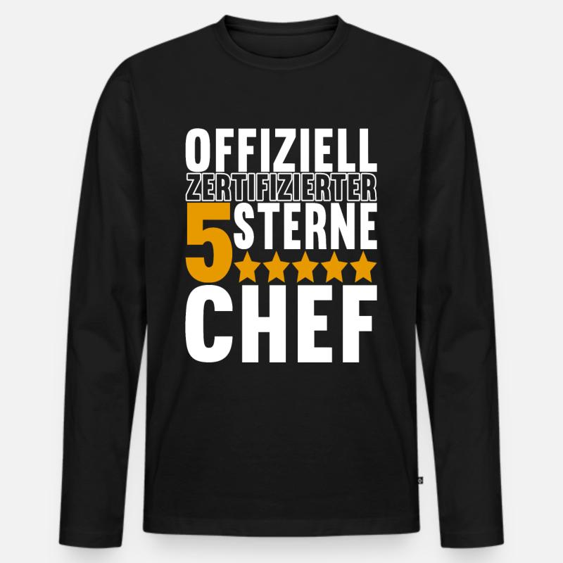 Abteilungsleiter Chef - Männer Premium Bio Langarmshirt - Schwarz