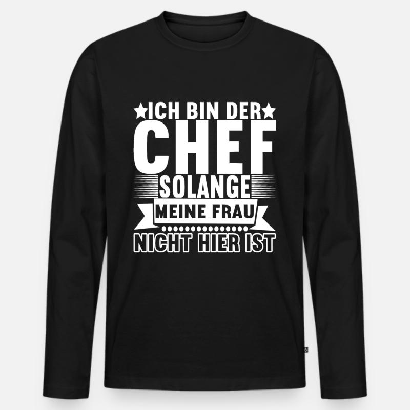 Abteilungsleiter Chef - Männer Premium Bio Langarmshirt - Schwarz