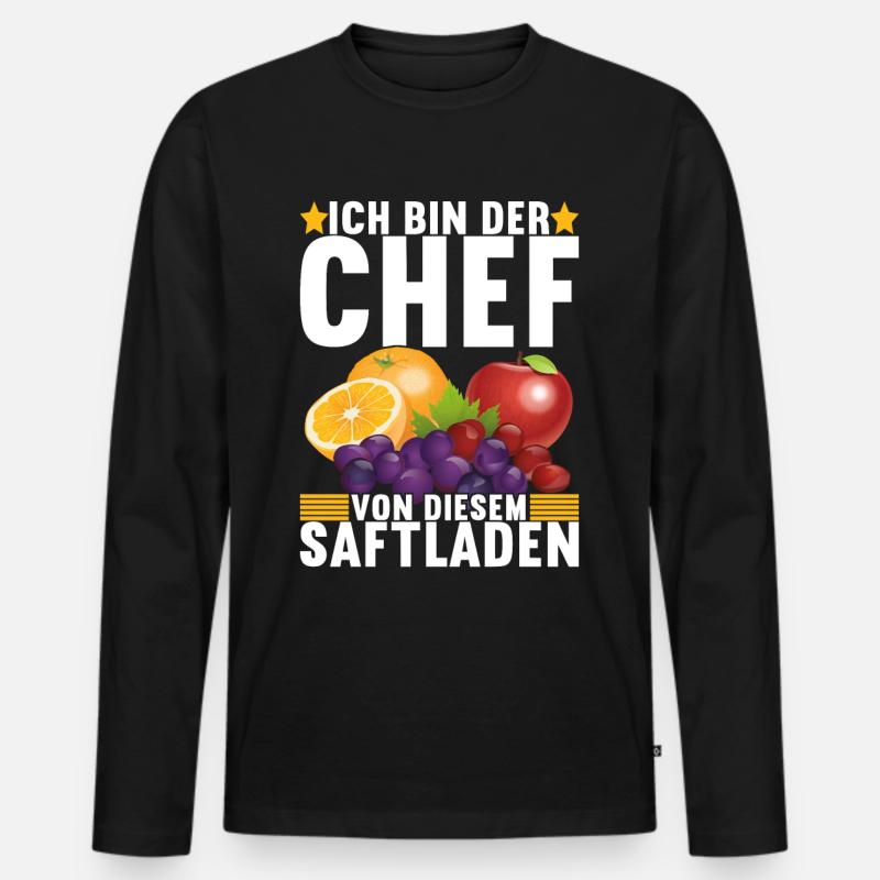 Abteilungsleiter Chef - Männer Premium Bio Langarmshirt - Schwarz