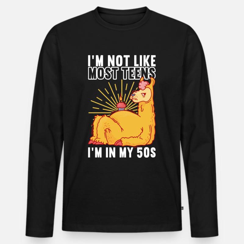 Grumpy Birthday - Männer Premium Bio Langarmshirt - Schwarz