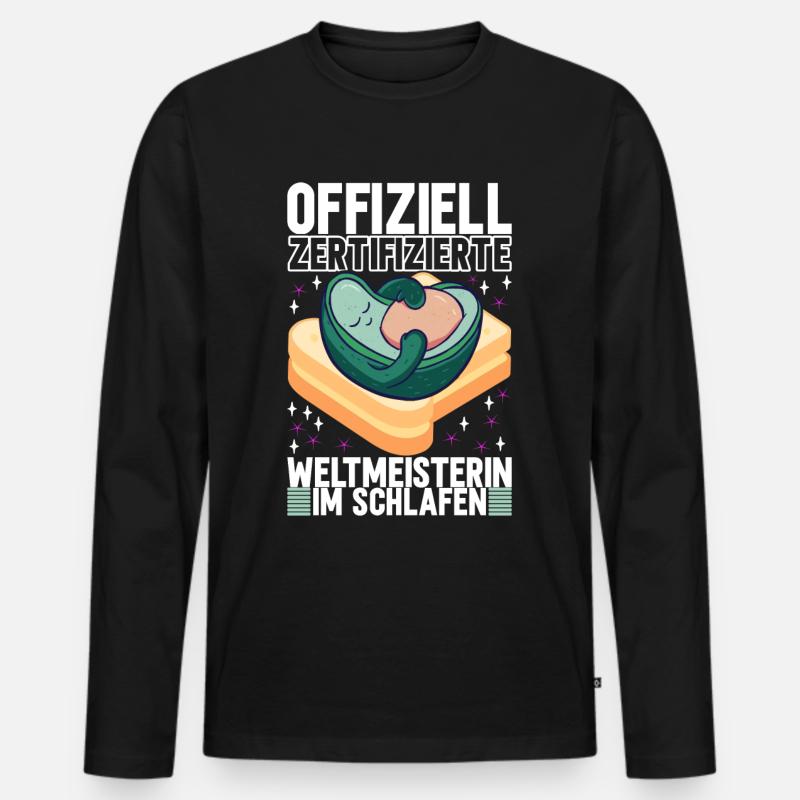 Avocado Toast - Männer Premium Bio Langarmshirt - Schwarz
