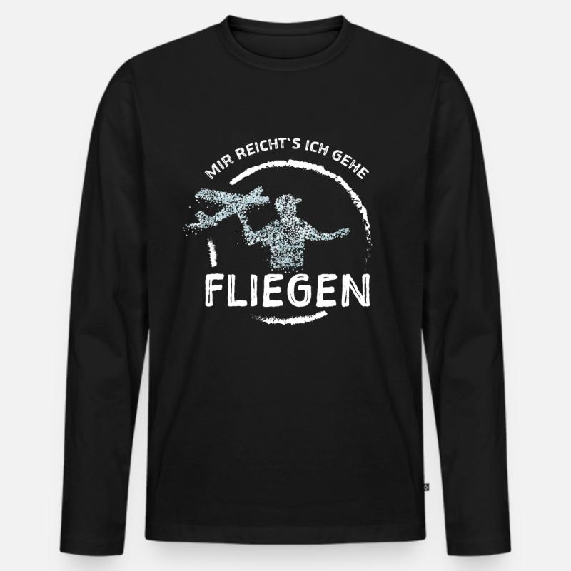 Ferngesteuertes Modellflugzeug RC - Männer Premium Bio Langarmshirt - Schwarz