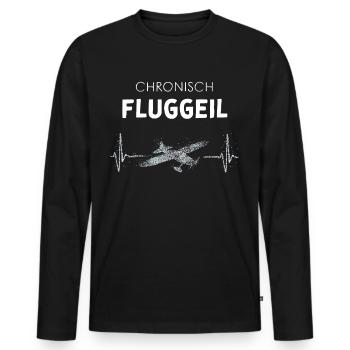 Modellflugzeuge Modellfliegen Modellflug - Männer Premium Bio Langarmshirt - Schwarz - Vorne - Nico (187cm)