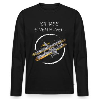 Modellflieger Modellbau Modellbauer - Männer Premium Bio Langarmshirt - Schwarz - Vorne - Nico (187cm)