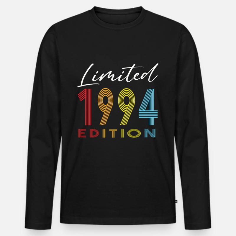 Limited Edition 1994 - Männer Premium Bio Langarmshirt - Schwarz