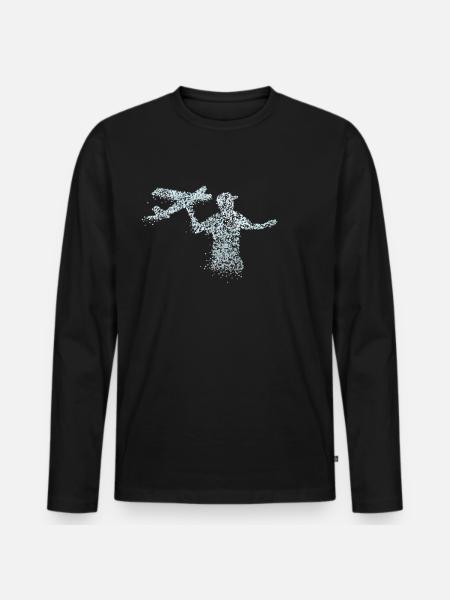 Avion RC télécommandé - T-shirt manches longues Premium bio Homme - noir