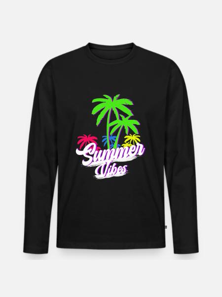 Summer Vibes - Men's Premium Organic Long Sleeve Shirt - black