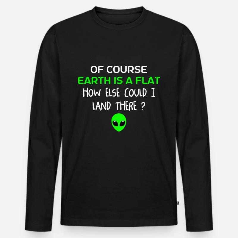 Alien - Männer Premium Bio Langarmshirt - Schwarz