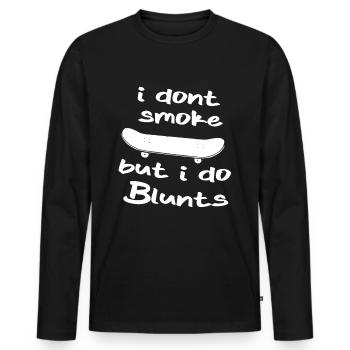 Skater Skateboard Cadeau Halfpipe Sk8 Ollie - T-shirt manches longues Premium bio Homme - noir - Devant - Nico (187cm)