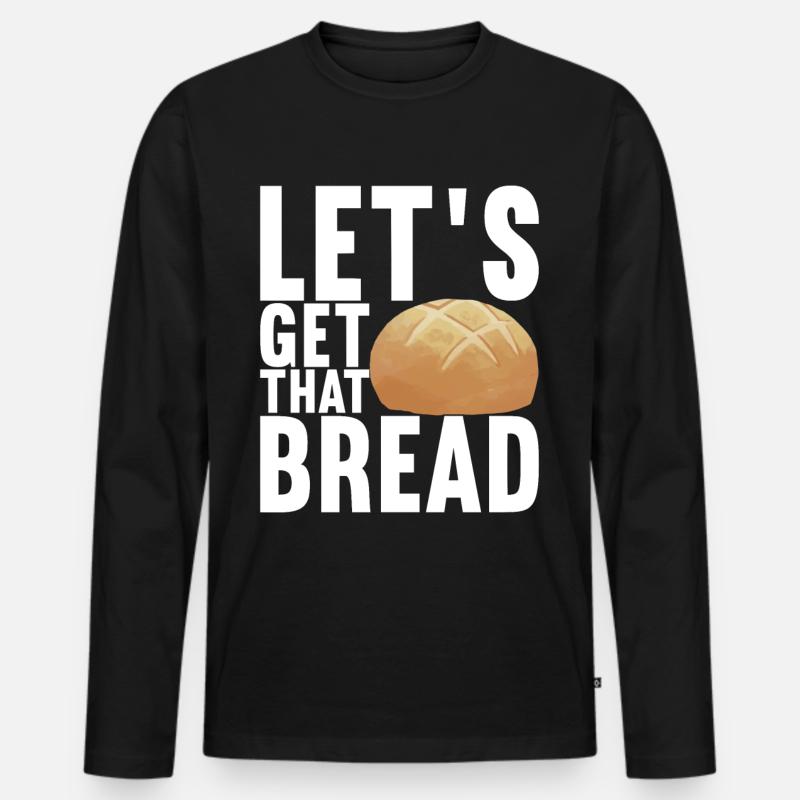 Get that Bread - Männer Premium Bio Langarmshirt - Schwarz