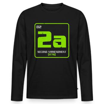 Second Amendment Gun Rights 2nd Amendment America - Men's Premium Organic Long Sleeve Shirt - black - Front - Nico (187cm)