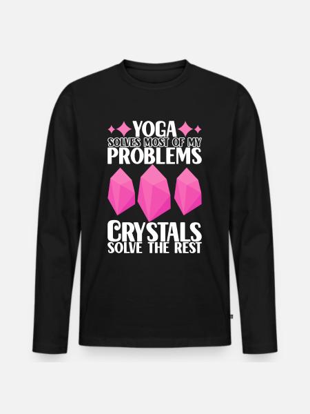 Yoga Yogi Relax - Men's Premium Organic Long Sleeve Shirt - black