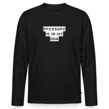 Diving - Pressure is in my DNA - Men's Premium Organic Long Sleeve Shirt - black - Front - Nico (187cm)