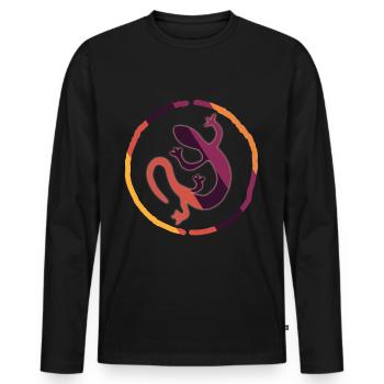 Africa Lovers Tradition Travel Safari - Men's Premium Organic Long Sleeve Shirt - black - Front - Nico (187cm)