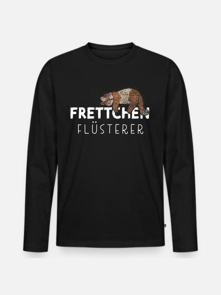 Frettchen Flüsterer Otter Fischoffer - Männer Premium Bio Langarmshirt - Schwarz