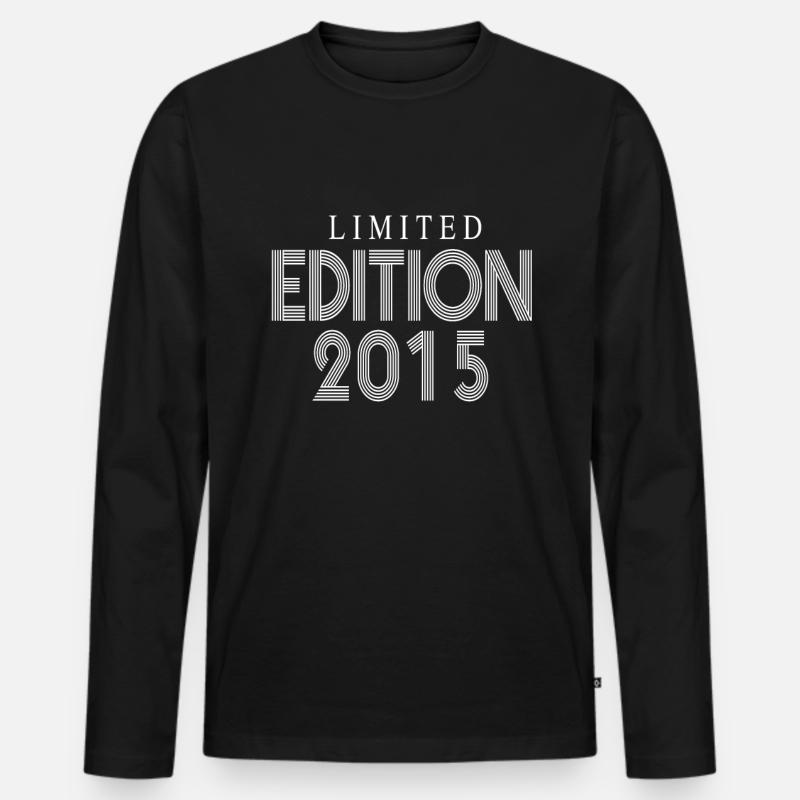 Limited Edition 2015 - Männer Premium Bio Langarmshirt - Schwarz