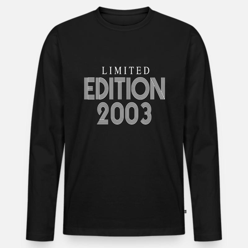 Limited Edition 2003 - Männer Premium Bio Langarmshirt - Schwarz