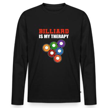 Joueur de billard Billiard Ball Eight Billiard Cue Bil - T-shirt manches longues Premium bio Homme - noir - Devant - Nico (187cm)