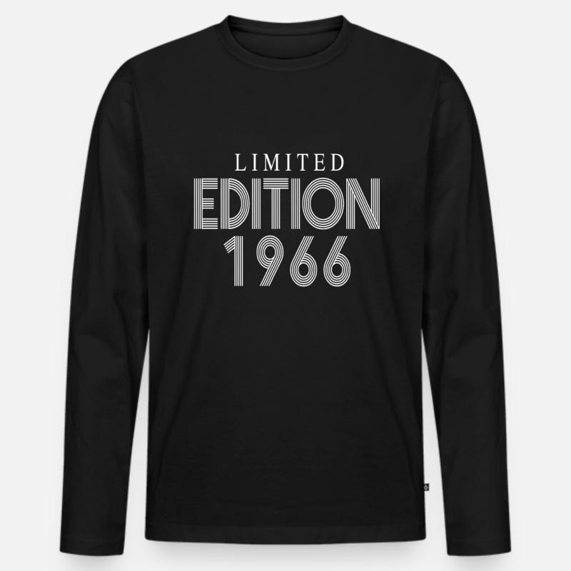 Limited Edition 1966 - Männer Premium Bio Langarmshirt - Schwarz