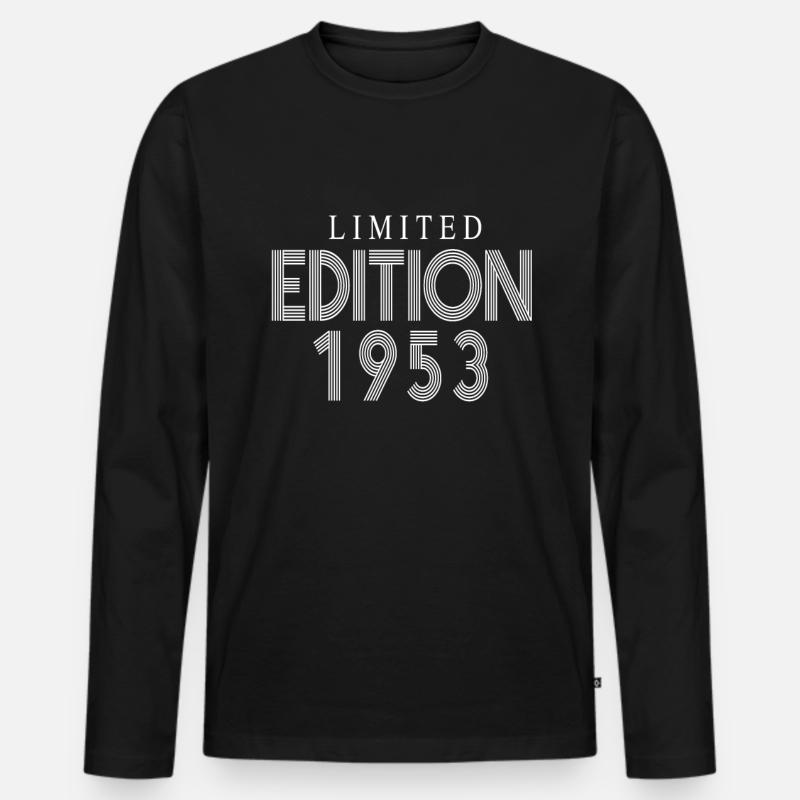 Limited Edition 1953 - Männer Premium Bio Langarmshirt - Schwarz