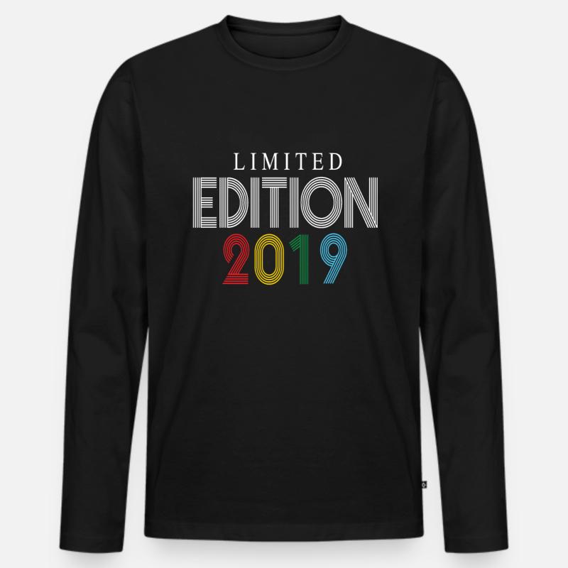 Limited Edition 2019 - Männer Premium Bio Langarmshirt - Schwarz