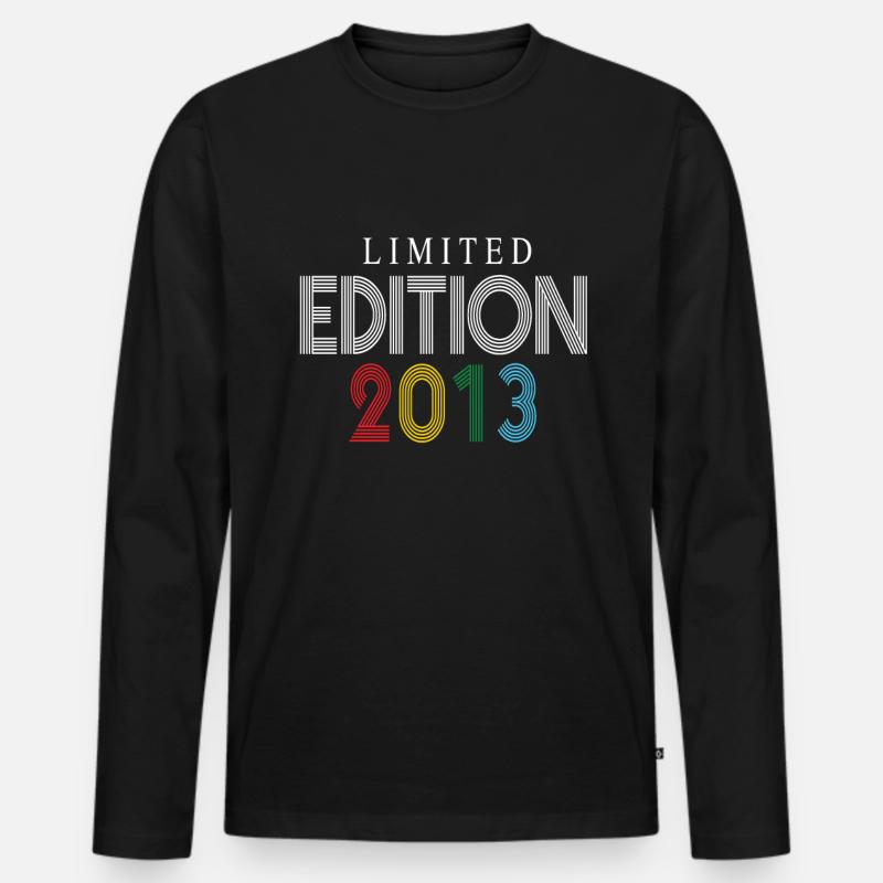 Limited Edition 2013 - Männer Premium Bio Langarmshirt - Schwarz