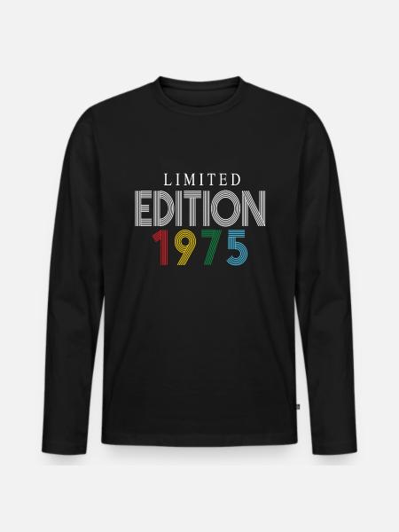 Limited Edition 1975 - Men's Premium Organic Long Sleeve Shirt - black