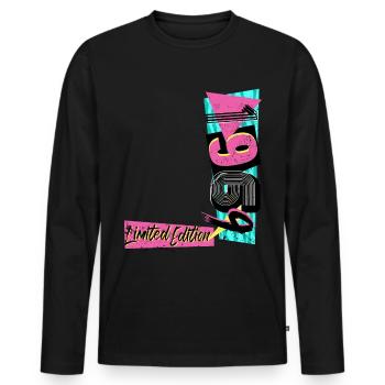 Édition limitée 1969 Année 1969 Années 80 90 - T-shirt manches longues Premium bio Homme - noir - Devant - Nico (187cm)