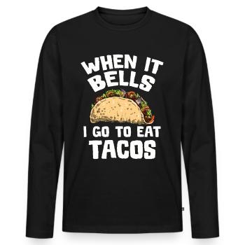 Taco Tuesday Torero Salsa Latino Mexican Nacho - Men's Premium Organic Long Sleeve Shirt - black - Front - Nico (187cm)