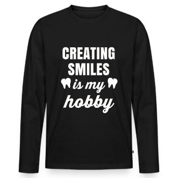 Dentist Gift Dentist Dental Doctor Teeth - Men's Premium Organic Long Sleeve Shirt - black - Front - Nico (187cm)