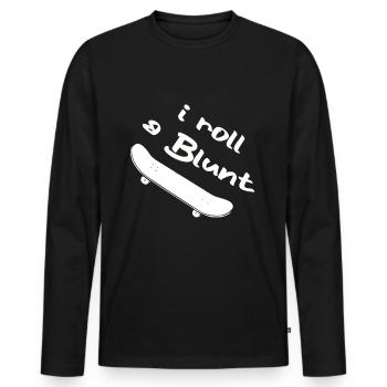 Skater Skateboard Cadeau Halfpipe Sk8 Ollie - T-shirt manches longues Premium bio Homme - noir - Devant - Nico (187cm)