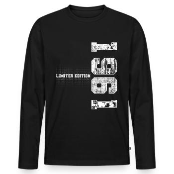 Édition limitée 1961 Année de naissance 1961 Cadeau - T-shirt manches longues Premium bio Homme - noir - Devant - Nico (187cm)