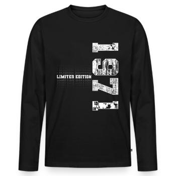 Édition limitée 1971 Année de naissance 1971 Cadeau - T-shirt manches longues Premium bio Homme - noir - Devant - Nico (187cm)