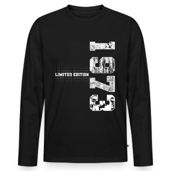 Édition limitée 1973 Année de naissance 1973 Cadeau - T-shirt manches longues Premium bio Homme - noir - Devant - Nico (187cm)