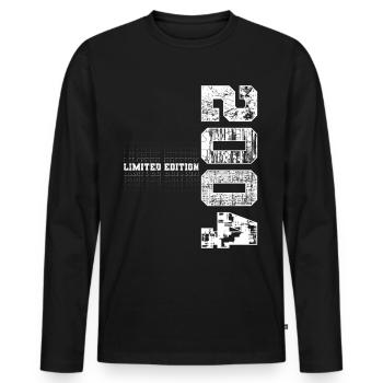 Édition limitée 2004 Année de naissance 2004 Cadeau - T-shirt manches longues Premium bio Homme - noir - Devant - Nico (187cm)