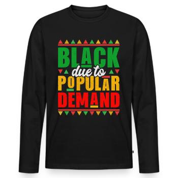 Black History Month Black History American - Men's Premium Organic Long Sleeve Shirt - black - Front - Nico (187cm)