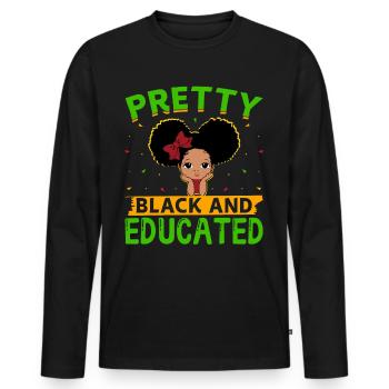 Black History Month Black History American - Men's Premium Organic Long Sleeve Shirt - black - Front - Nico (187cm)