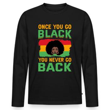 Black History Month Black History American - Men's Premium Organic Long Sleeve Shirt - black - Front - Nico (187cm)