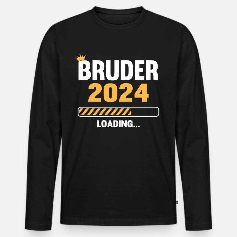 Bruder 2024 Loading - Männer Premium Bio Langarmshirt - Schwarz
