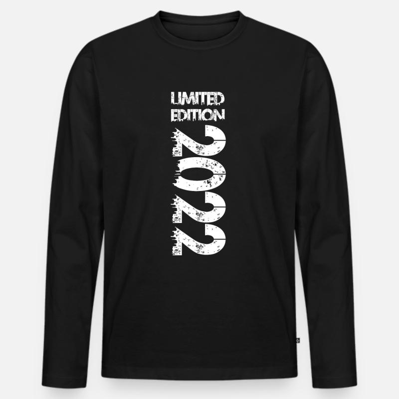 Limited Edition 2022 - Männer Premium Bio Langarmshirt - Schwarz