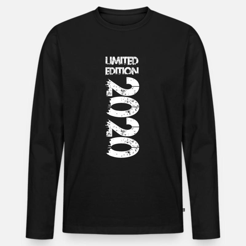 Limited Edition 2020 - Männer Premium Bio Langarmshirt - Schwarz