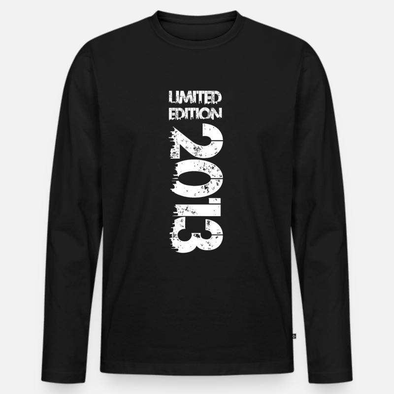 Limited Edition 2013 - Männer Premium Bio Langarmshirt - Schwarz