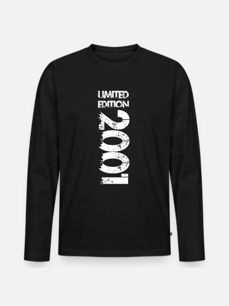 Limited Edition 2001 - Männer Premium Bio Langarmshirt - Schwarz
