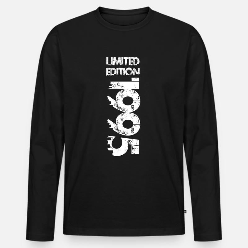 Limited Edition 1995 - Männer Premium Bio Langarmshirt - Schwarz